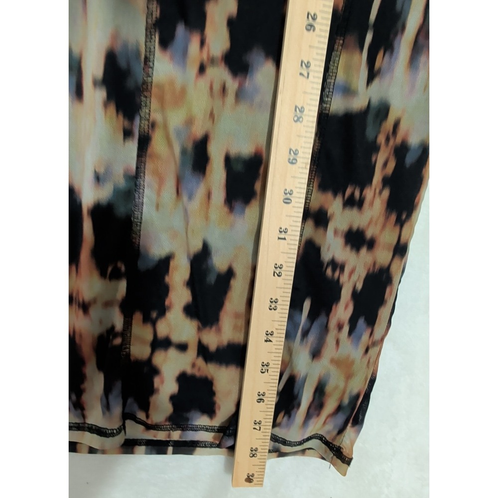 Topshop Midi Skirt Womens 4 Tie Dye Black Brown Indie Sleaze Boho Artsy Grunge - Picture 10 of 10